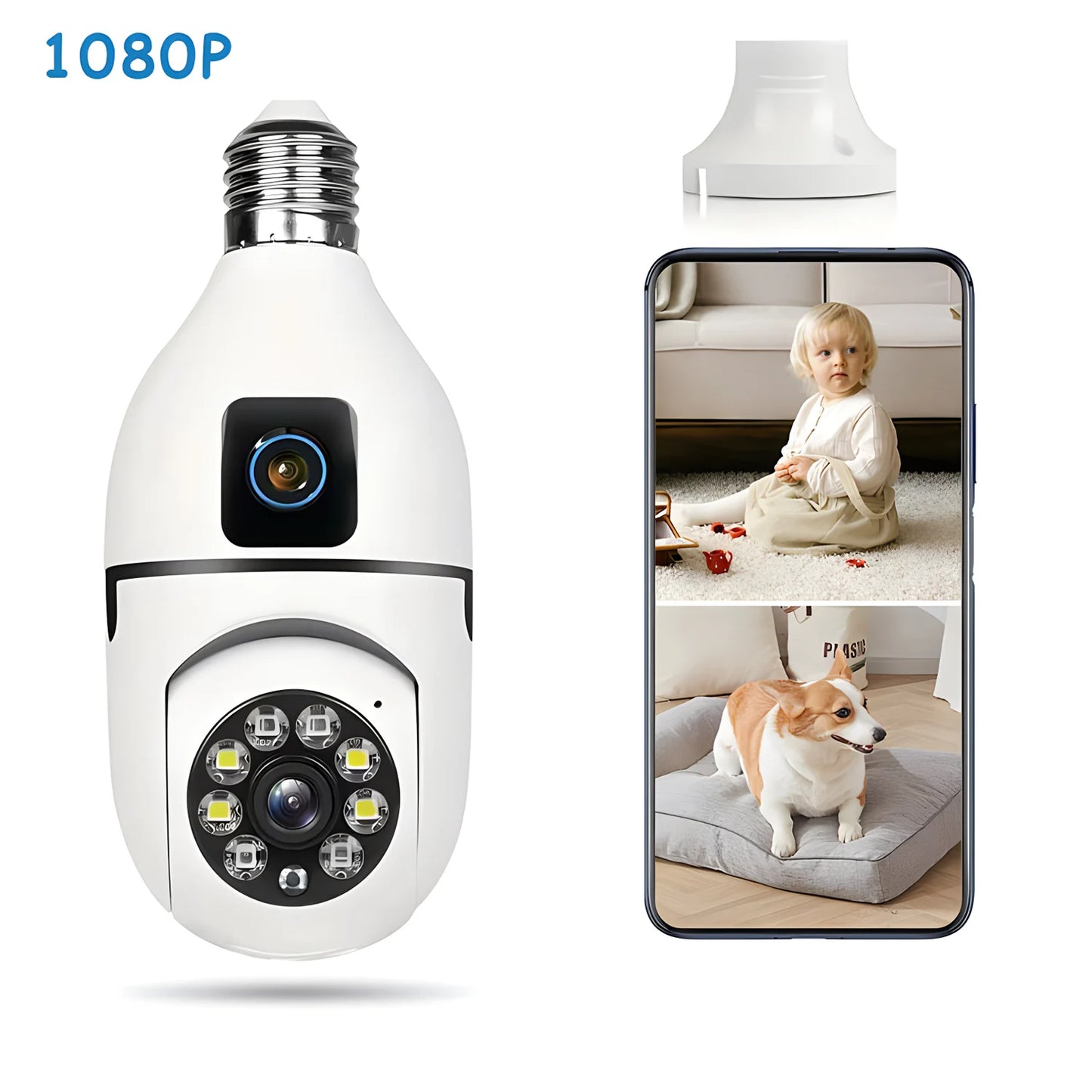 Telecamera a Lampadina IP Wi-Fi Dual Lens YOOSEE 4MP E27